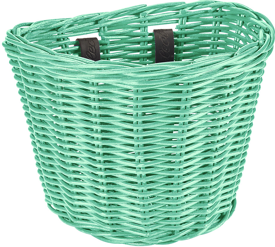 Electra Rattan Small Front Basket - Mint Green Mint Green  