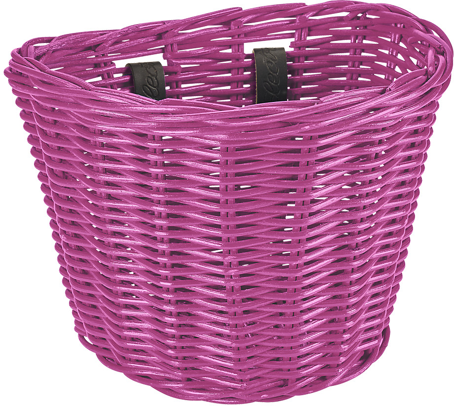 Electra Rattan Small Front Basket - Hot Pink Hot Pink  