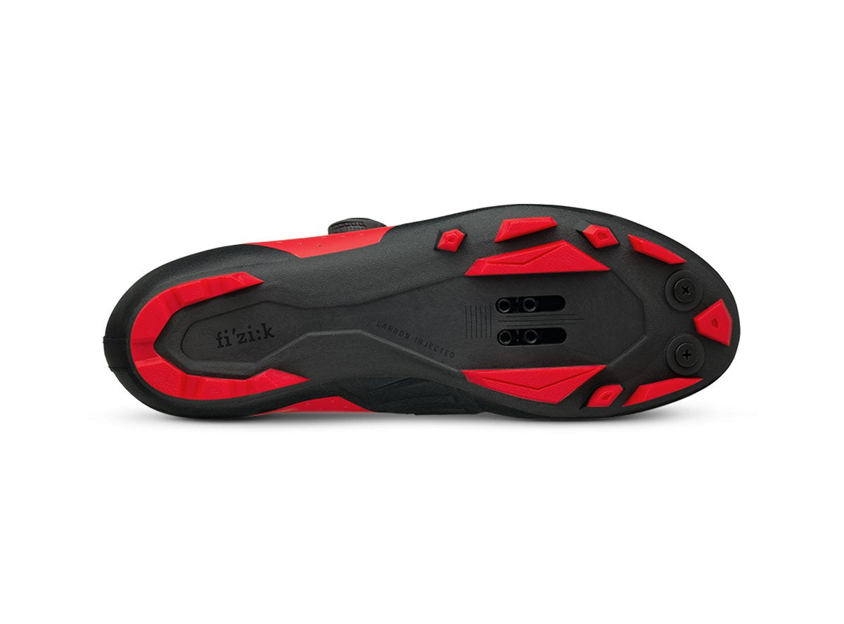 Fizik X3 Vento Overcurve Clipless MTB Shoe Red-Black – Cambria Bike