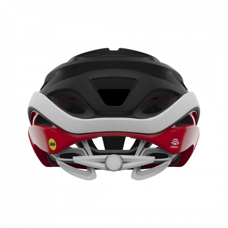 Giro Helios Spherical Road Helmet - Matt Black-Red - 2024