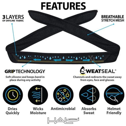 Halo X1 Tie Headband - Black