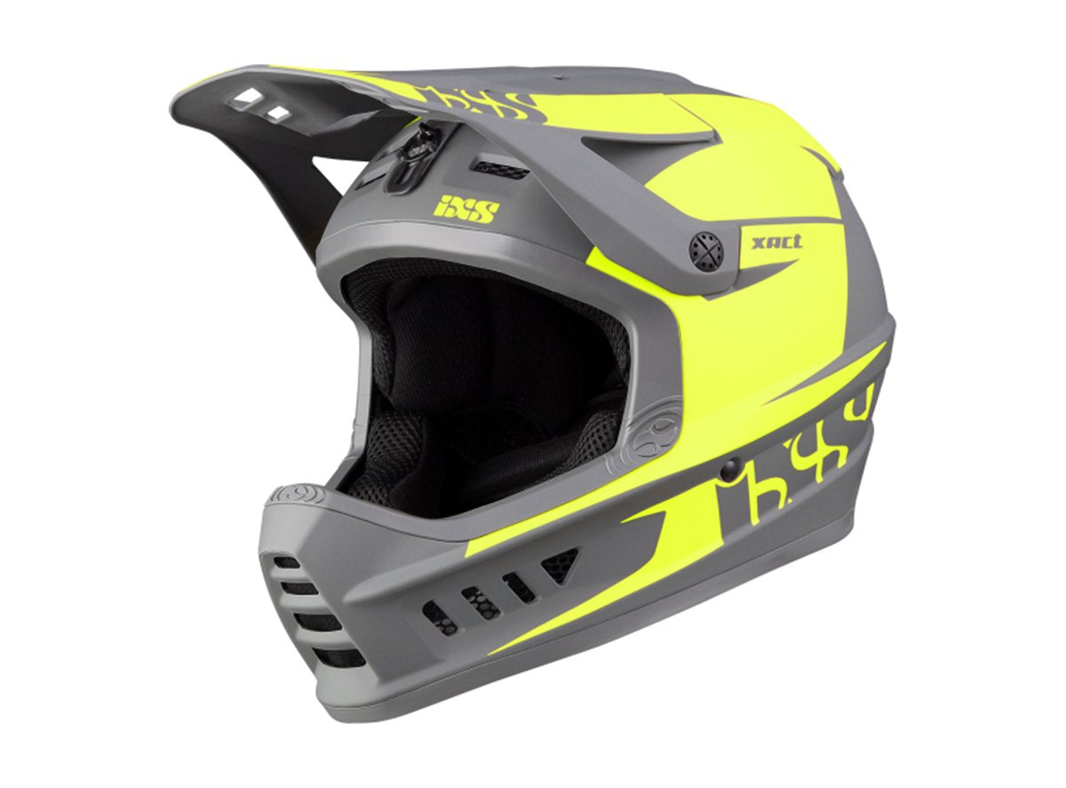 iXS Xact Evo Full Face Helmet - Lime-Graphite Lime - Graphite Small/Medium 