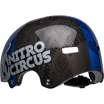 Bell Local BMX Helmet - Nitro Circus Gloss Navy-Silver