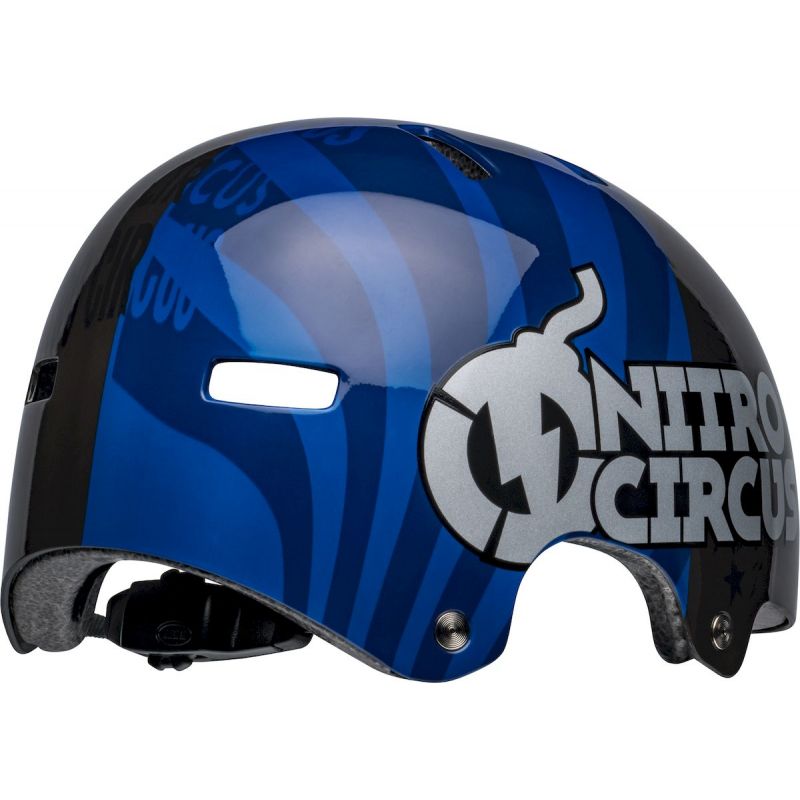 Bell Local BMX Helmet - Nitro Circus Gloss Navy-Silver