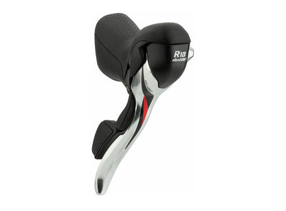 microSHIFT R10 Shift Levers Silver - Black Left Hand - 2 Speed 