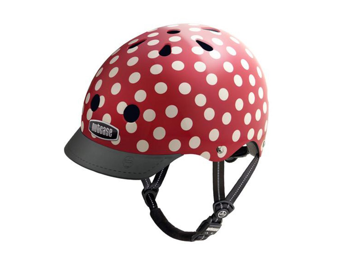 Nutcase Gen3 Urban Helmet - Mini Dots Graphic - Red-White Dots