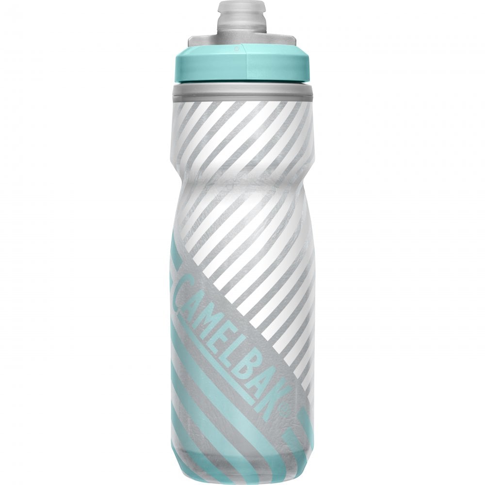 Camelbak Podium Chill Outdoor Water Bottle - 21oz - Gray-Teal Stripe