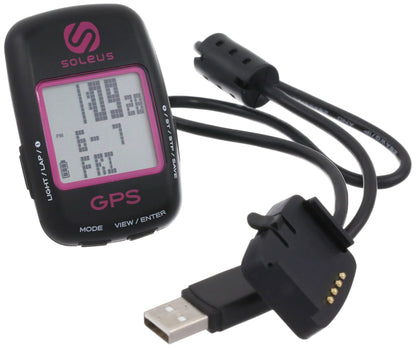 Soleus SG200 Computer with Barfly Mount Bundle - Black-Pink Black - Pink  