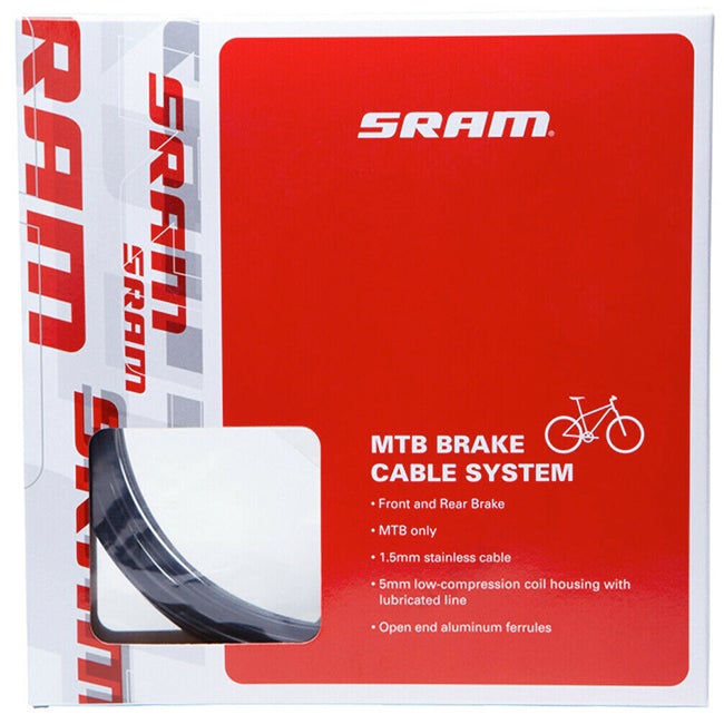 SRAM SlickWire MTB Brake Cable Kit - Black Black 5mm 