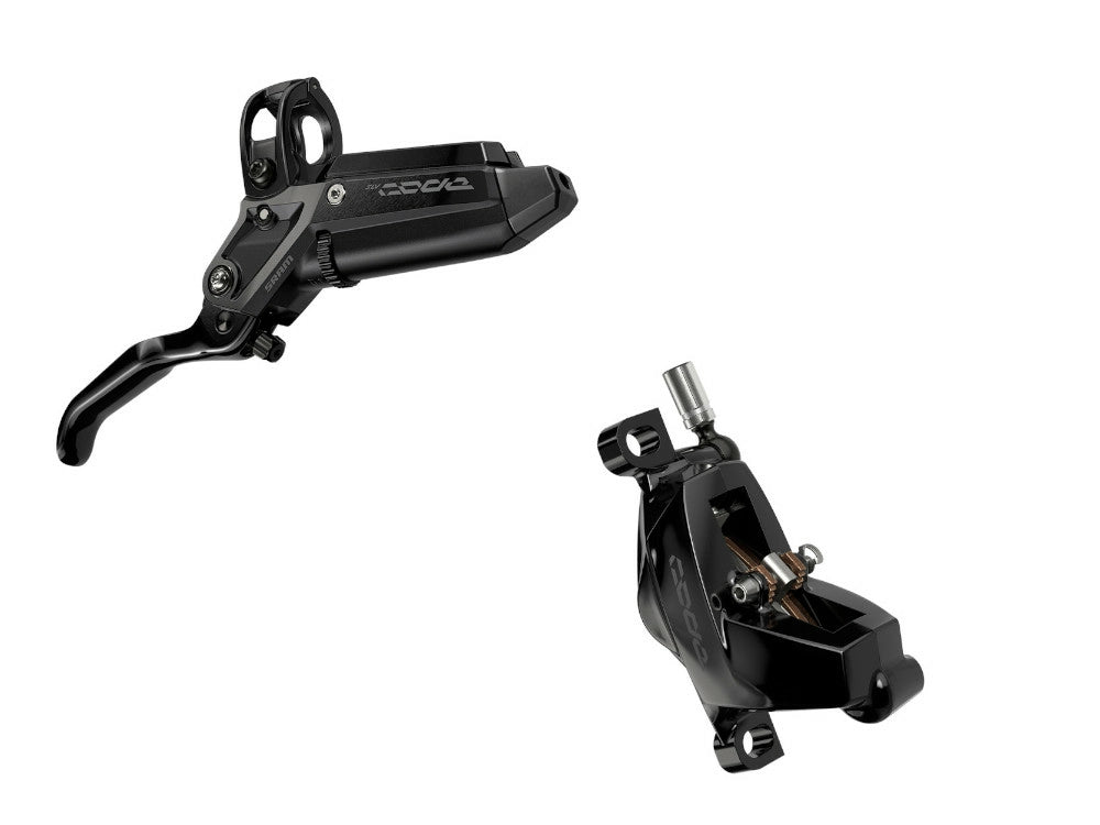 SRAM Code Silver Stealth Disc Brake and Lever - Rear - Black Anodized