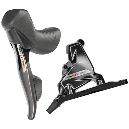 SRAM Force eTap AXS HRD D2 Shift/Brake Lever and Hydraulic Disc Caliper - Front - Unicorn Gray