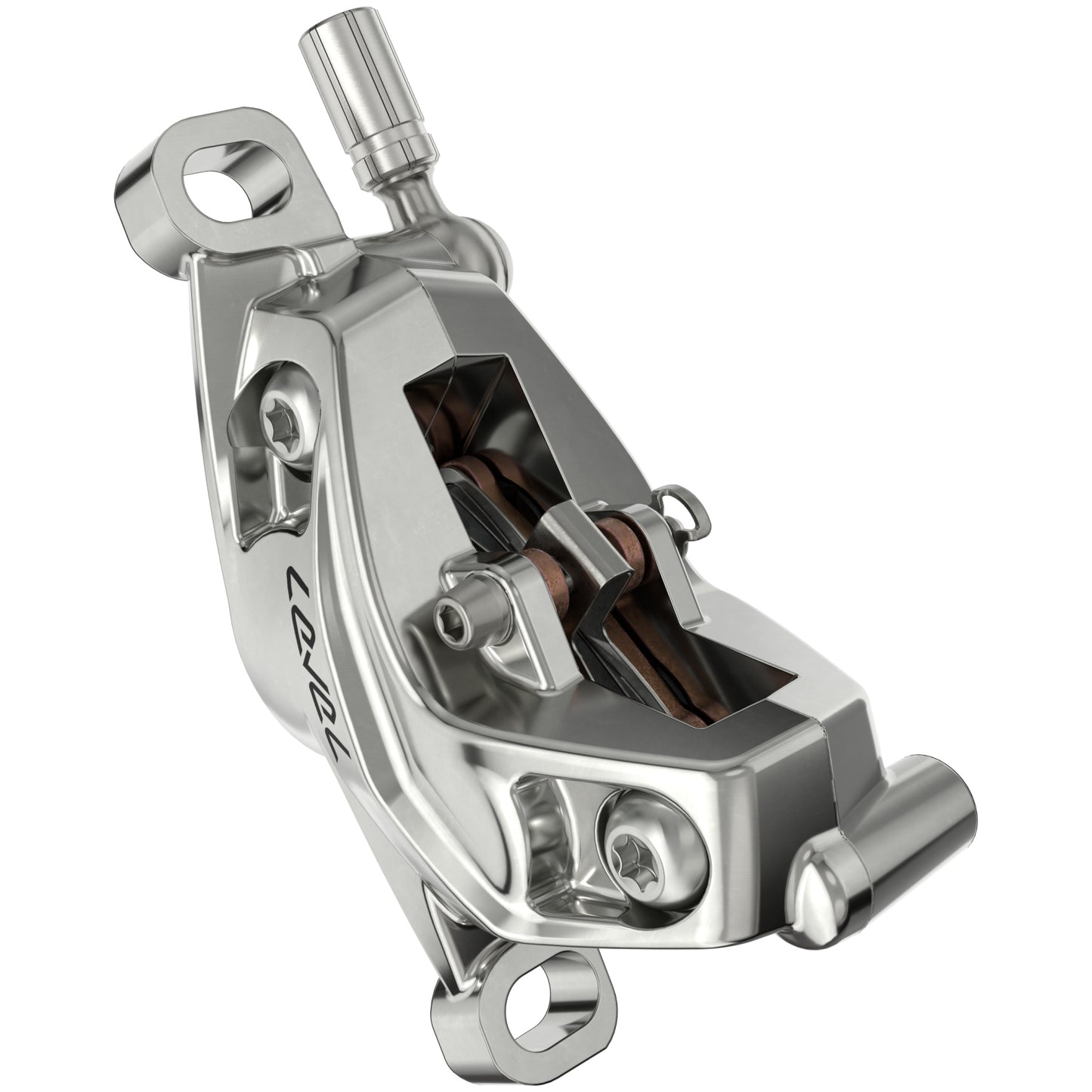 SRAM Level Ultimate Stealth Disc Brake and Lever - 4 Piston - Front - Black-Silver