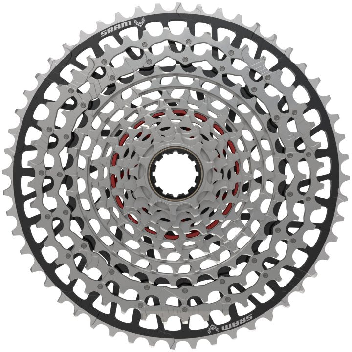 SRAM XX Eagle T-Type XS-1297 12 Spd MTB Cassette - Silver-Black